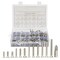 400 Piece Machine Screw Assortment Kit, 304 Stainless Steel Flathead Set with #2 Phillips Driver Bit and Storage Case, #6-32, #8-32, and #10-24 Screws